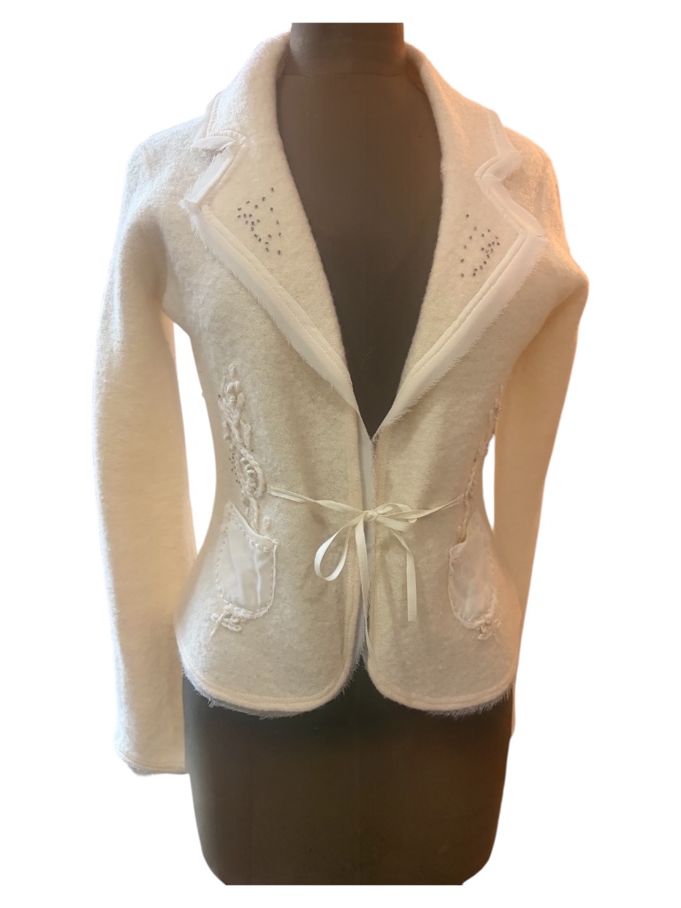 Luxury Lightweight Intricate Detailing "Sleeping On Snow" Blazer S